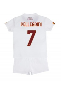 AS Roma Lorenzo Pellegrini #7 Babyklær Borte Fotballdrakt til barn 2022-23 Korte ermer (+ Korte bukser)